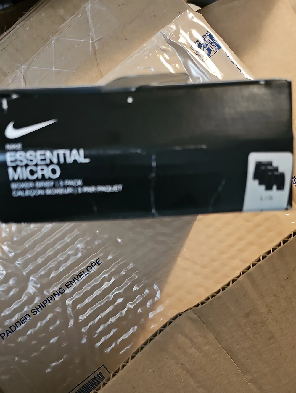 Nike 3 Pack Essential Microfiber Boxer Brief DRI-FIT Men's Large 36-38 Black New